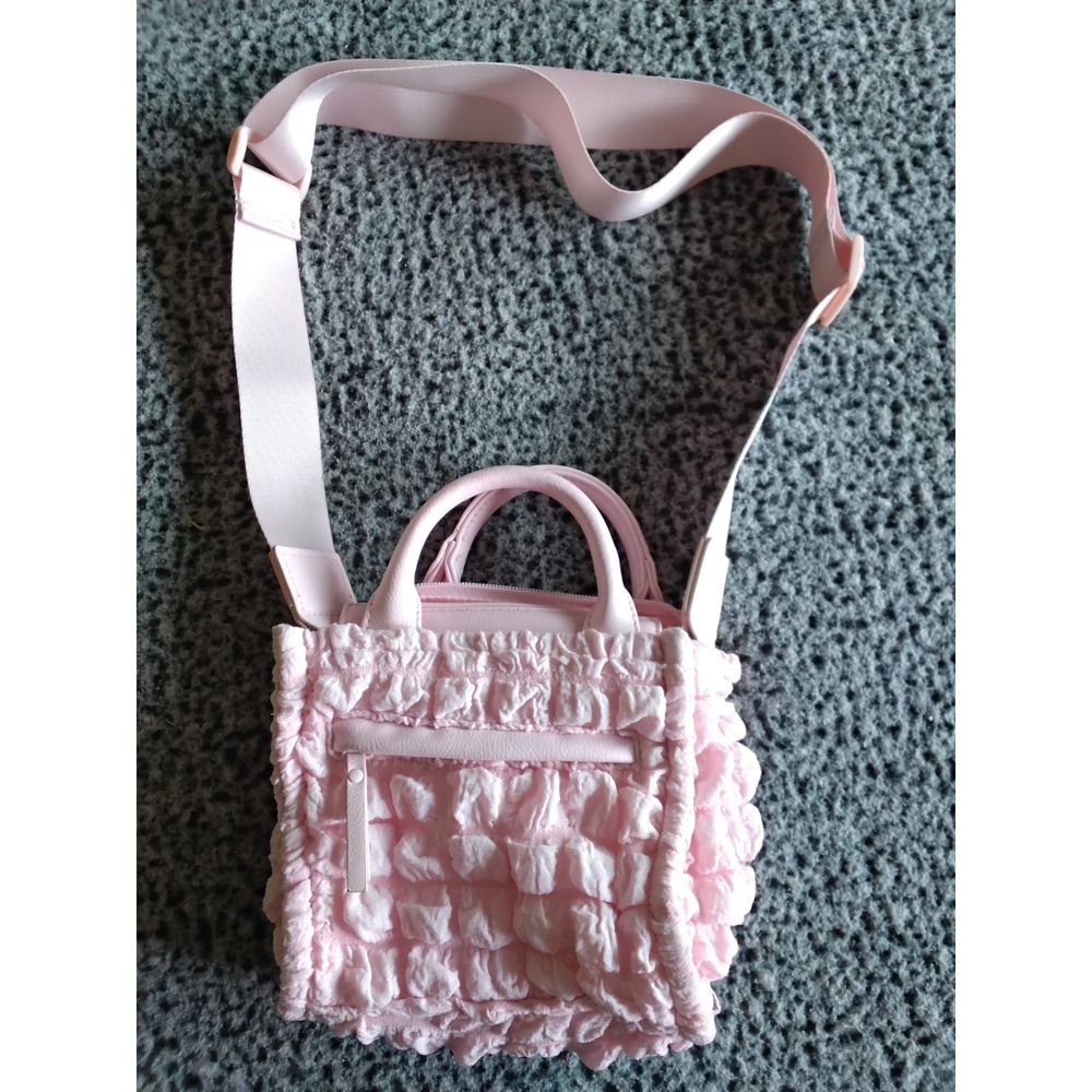 Wild Fable Pink Popcorn Textured Mini Crossbody Bag Top Handle Purse Adjustable